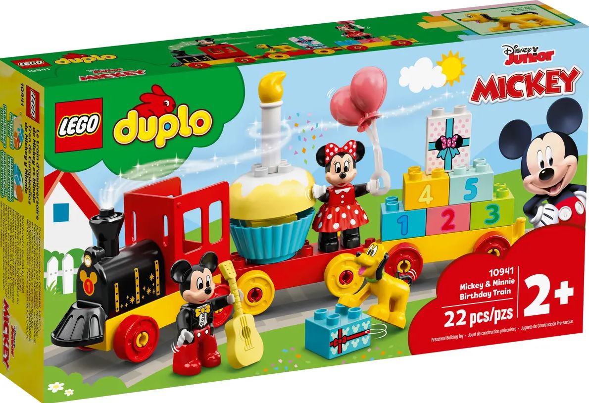 LEGO DUPLO Disney Mickey & Minnie Tren de cumpleaños 10941 - Juego de 22  unidades, conjunto de juego de aprendizaje y construcción