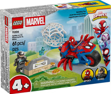 Load image into Gallery viewer, LEGO® Spidey and his Amazing Friends Spidey on his Motorcycle vs. Rhino - 11206