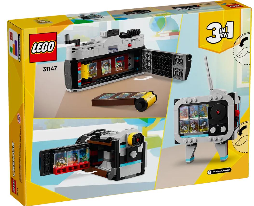 LEGO Creator 3in1 Retro Camera Toy to Video Camera to TV Set, Kids