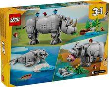 Load image into Gallery viewer, LEGO® Creator 3in1 Wild Animals: Majestic Rhino with Birds – 31171