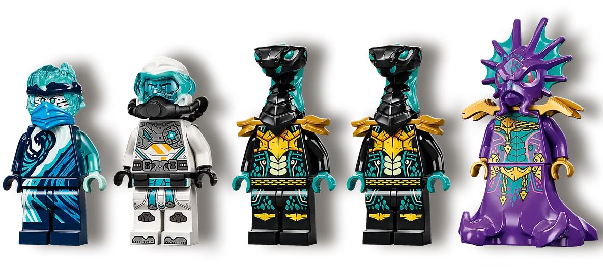 LEGO NINJAGO Water Dragon Toy, 71754 Building Set with 5 Minifigures and  Weapons, Ninja Gifts for 9 Plus Years Old Kids, Boys & Girls 