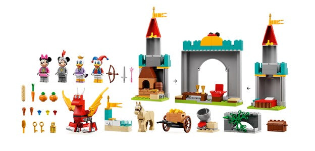 LEGO Disney Mickey and Friends Castle Defenders 10780 Buildable Toy with  Minnie, Daisy and Donald Duck Plus Dragon & Horse Toys for Kids 4 Plus  Years