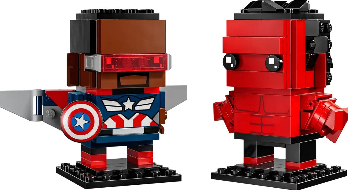 LEGO® Marvel Brickheadz™ Captain America Red Hulk Figures