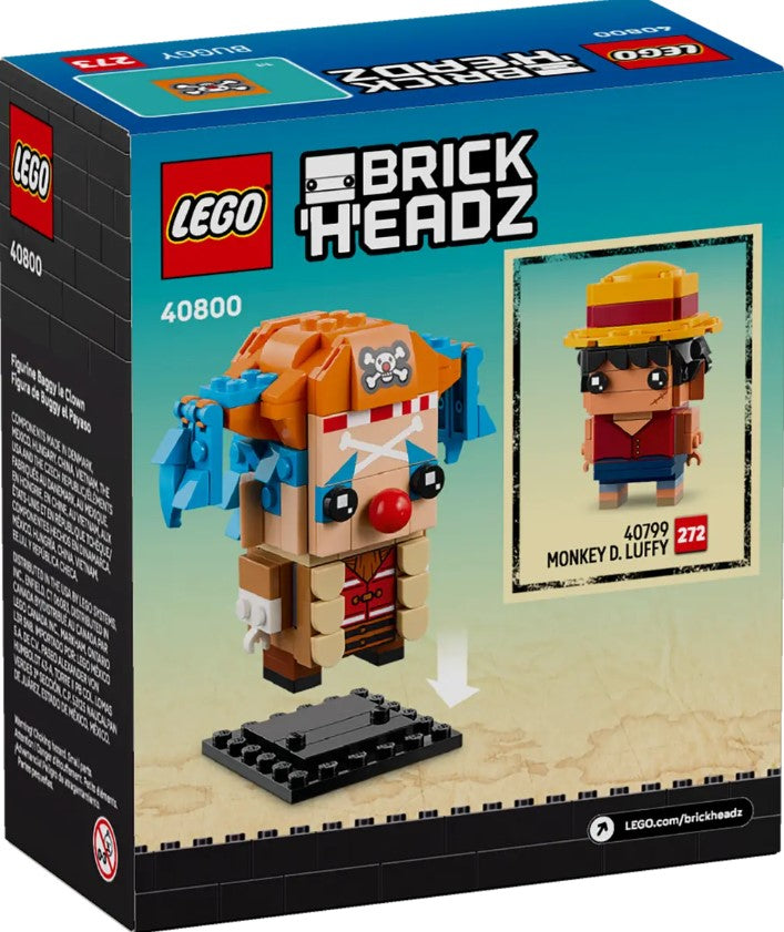 LEGO® Brickheadz™ ONE PIECE Buggy the Clown Figure – 40800