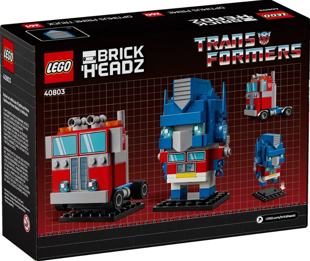 LEGO® Brickheadz™ Optimus Prime Robot & Vehicle – 40803 – LEGOLAND