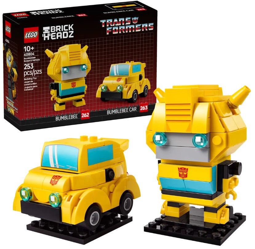 LEGO® Brickheadz™ Bumblebee Robot & Vehicle – 40804 – LEGOLAND New