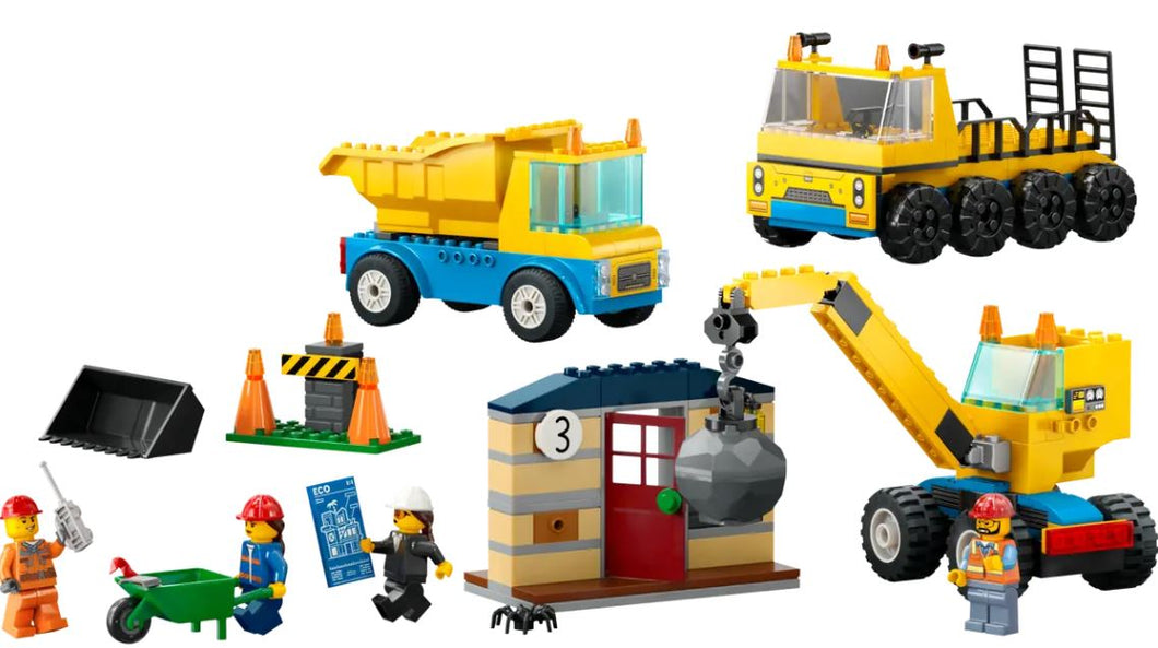 LEGO® Construction Trucks and Wrecking Ball Crane - 60391