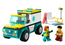 Load image into Gallery viewer, LEGO® City Emergency Ambulance and Snowboarder – 60403
