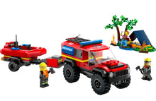 Load image into Gallery viewer, LEGO® City 4x4 Fire Truck with Rescue Boat – 60412

