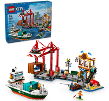 Load image into Gallery viewer, LEGO® City Seaside Harbor with Cargo Ship - 60422
