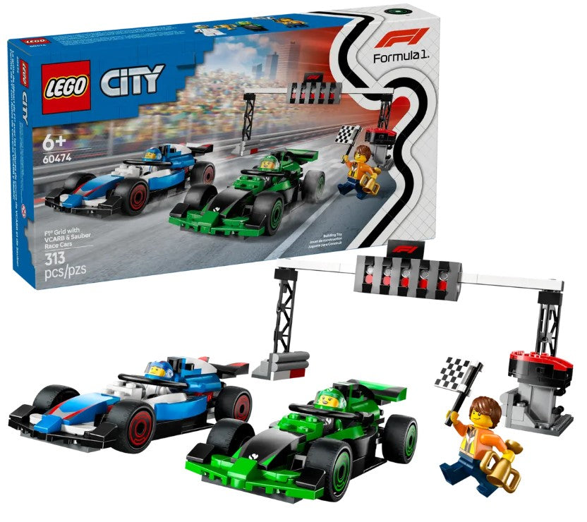 LEGO® City F1® Grid with VCARB & Sauber Race Cars – 60474