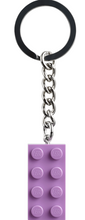 Load image into Gallery viewer, LEGO® Medium Lavender 2x4 Stud Key Chain - 854304
