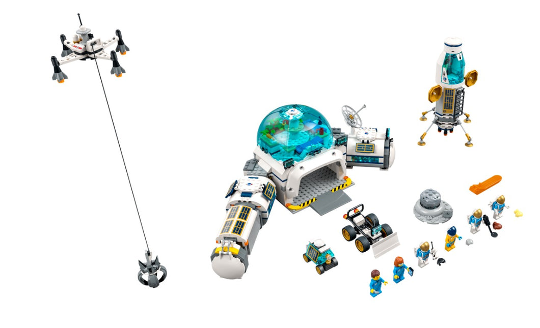  LEGO City Lunar Research Base Outer Space Toy for Kids who Love  Space 60350, NASA Inspired Lunar Lander, Rover and Moon Buggy with 6  Astronaut Minifigures, Ages 7 Plus : Toys & Games