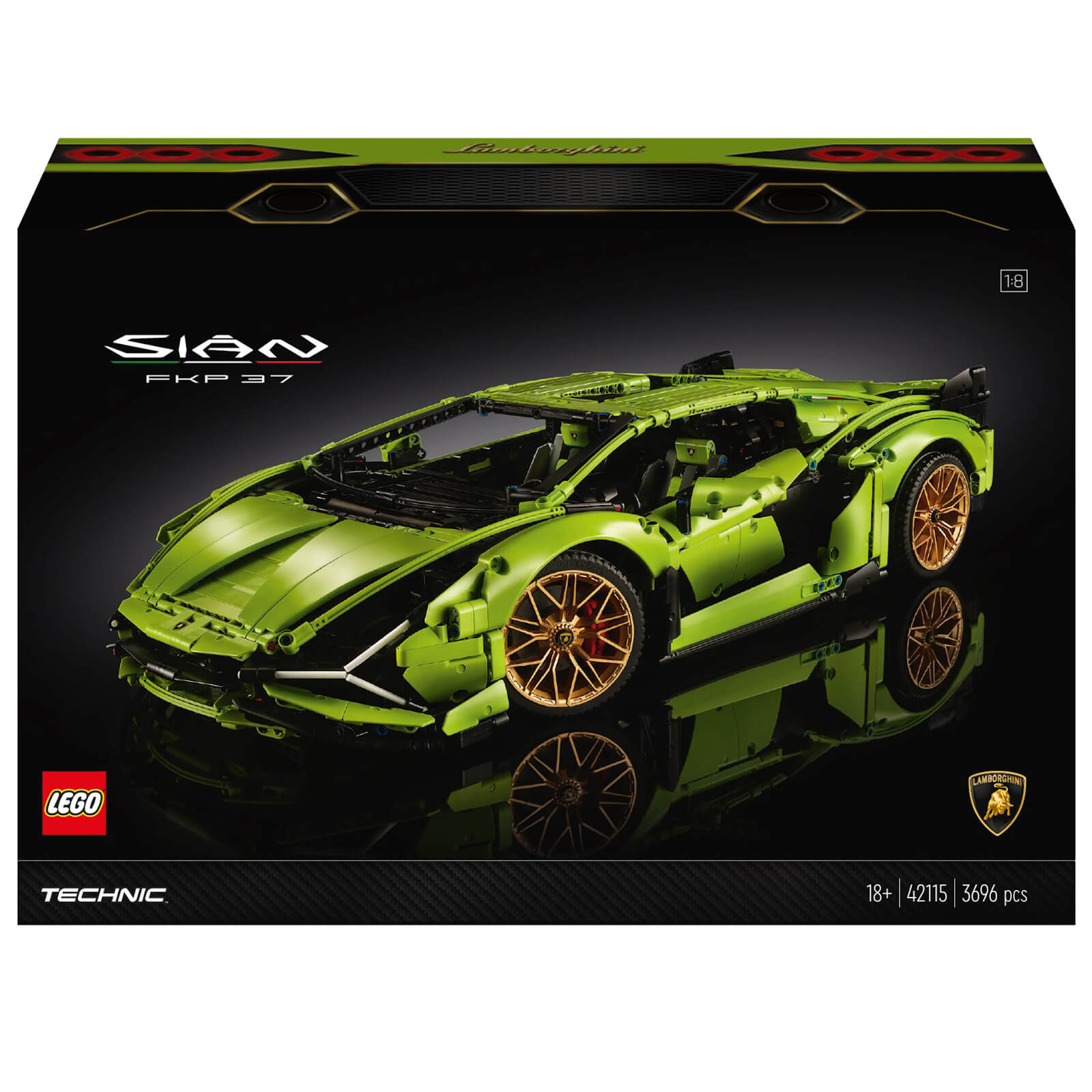 The LEGO Technic Lamborghini Sián FKP 37  A Super Sports Car that is built  piece by piece from dreams. We brought it to life with LEGO Technic in the  form of